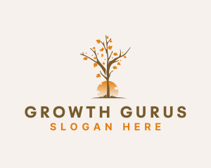 Autumn Leaves Tree logo design