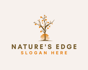 Autumn Leaves Tree logo design