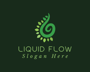 Oil Droplet Leaf logo design