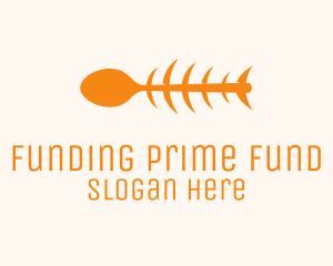 Orange Spoon Fish logo design