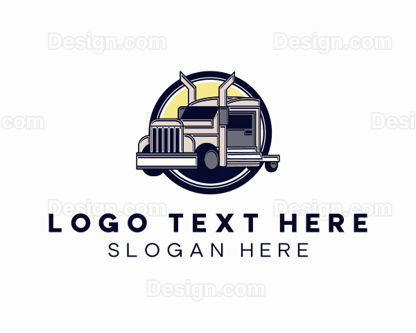 Industrial Logistics Truck Logo