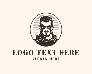Masculine Mullet Man logo