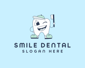 Dental Tooth Cartoon logo design