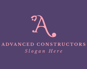 Pink Florist Letter A  logo design