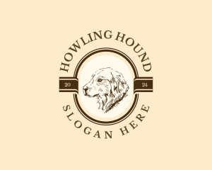 Vintage Dog Hound logo design