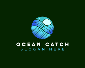 Surf Ocean Waves logo design