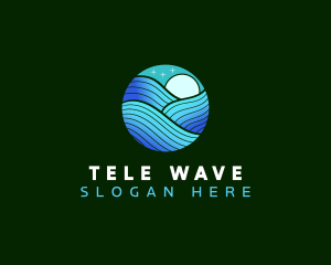 Surf Ocean Waves logo design