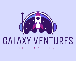 Star Astronaut Rocket logo design