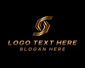 Modern Digital Letter S logo