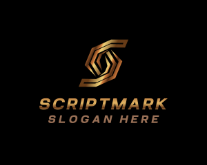 Modern Digital Letter S logo design