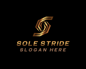 Modern Digital Letter S logo design