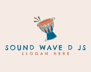 Djembe African Drum logo design