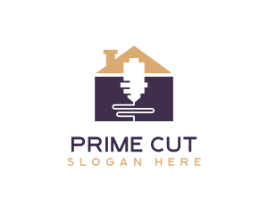 Industrial Laser Cutting House logo design