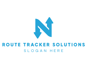 Logistics Arrow Letter N logo design