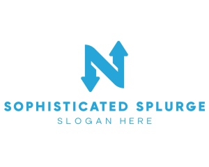 Logistics Arrow Letter N logo design