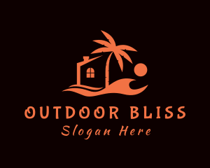 Orange Beach Wave House logo design