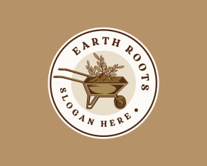 Wheelbarrow Soil Landscaping logo design