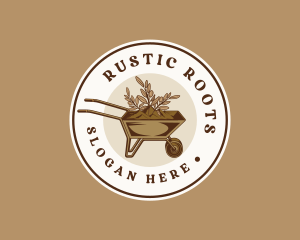 Wheelbarrow Soil Landscaping logo design