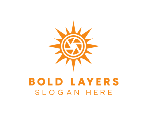 Solar Lens Shutter logo design