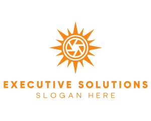 Solar Lens Shutter logo design