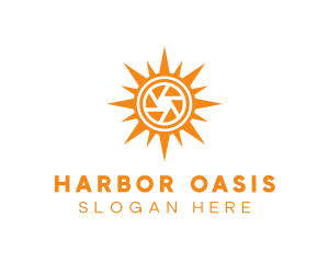 Solar Lens Shutter logo design