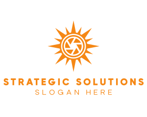 Solar Lens Shutter logo design