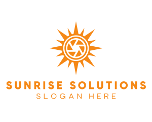 Solar Lens Shutter logo design