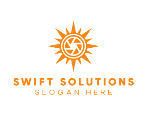 Solar Lens Shutter logo design