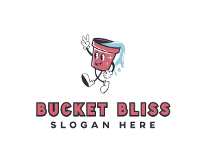 Cleaning Bucket Janitorial logo design