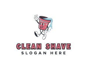 Cleaning Bucket Janitorial logo design