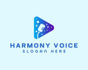 Singer Microphone Application logo design