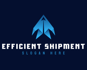 Courier Plane Shipping logo design