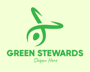 Green Yoga Instructor logo design