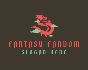 Medieval Fantasy Dragon logo design