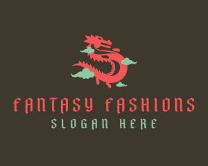 Medieval Fantasy Dragon logo design