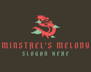 Medieval Fantasy Dragon logo design