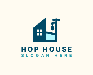 House Faucet Plumbing logo design