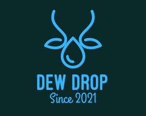 Deer Droplet Monoline  logo design