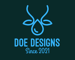 Deer Droplet Monoline  logo