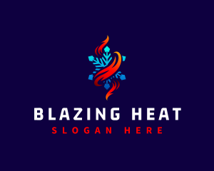 Heat Ventilation Hvac logo design