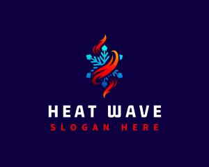 Heat Ventilation Hvac logo design