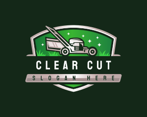 Lawn Mower Grass Cutting logo design