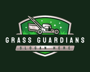 Lawn Mower Grass Cutting logo design