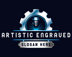 Laser Gear Engraving logo design