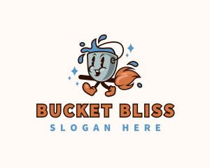 Housekeeping Bucket Mop logo design