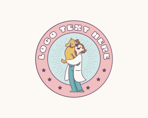 Cute Female Veterinarian logo