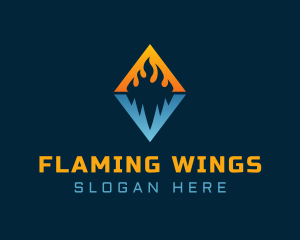 Gradient Fire Ice logo design