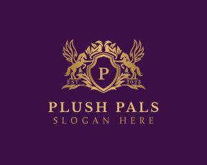 Luxury Stallion Pegasus Shield logo design