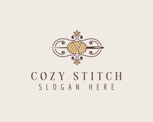 Elegant Needle Yarn Stylist logo design