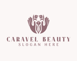 Beauty Flower Hands logo design